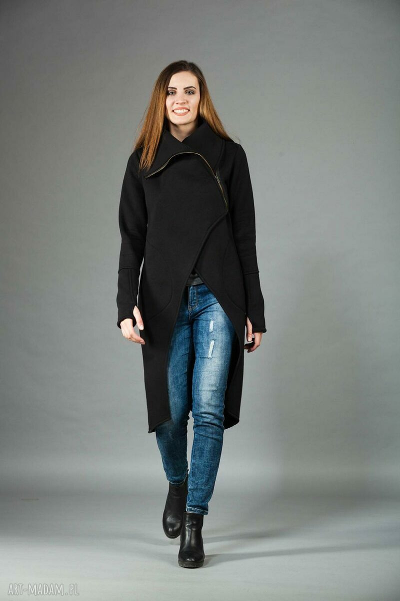 Bluza-płaszcz ASMI ze stójką z dzianiny - ciepło i wygoda