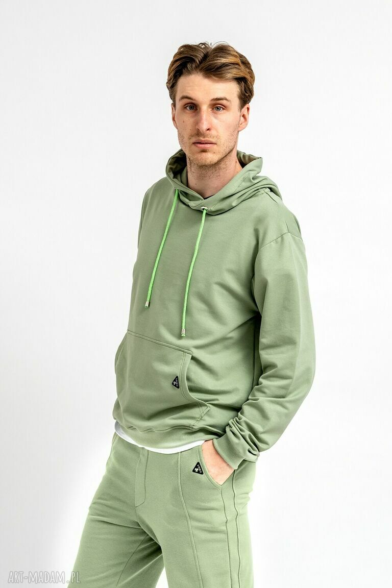 Bluza z kapturem "Ryan" szałwia - wygoda, która wygląda świetnie