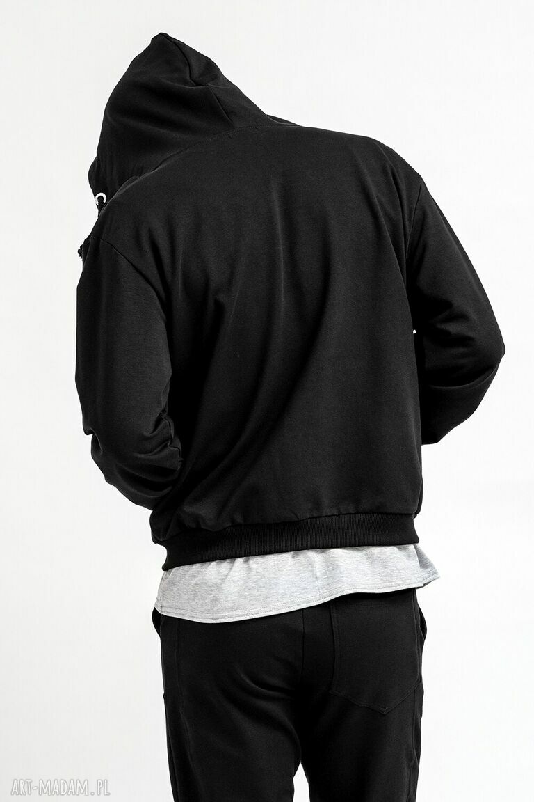 Bluza z kapturem męska Ryan czarna - dres sportowy