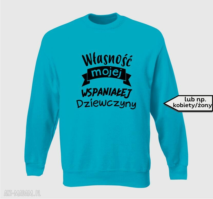 bluzy - bluza z nadrukiem dla chłopaka faceta narzeczonego