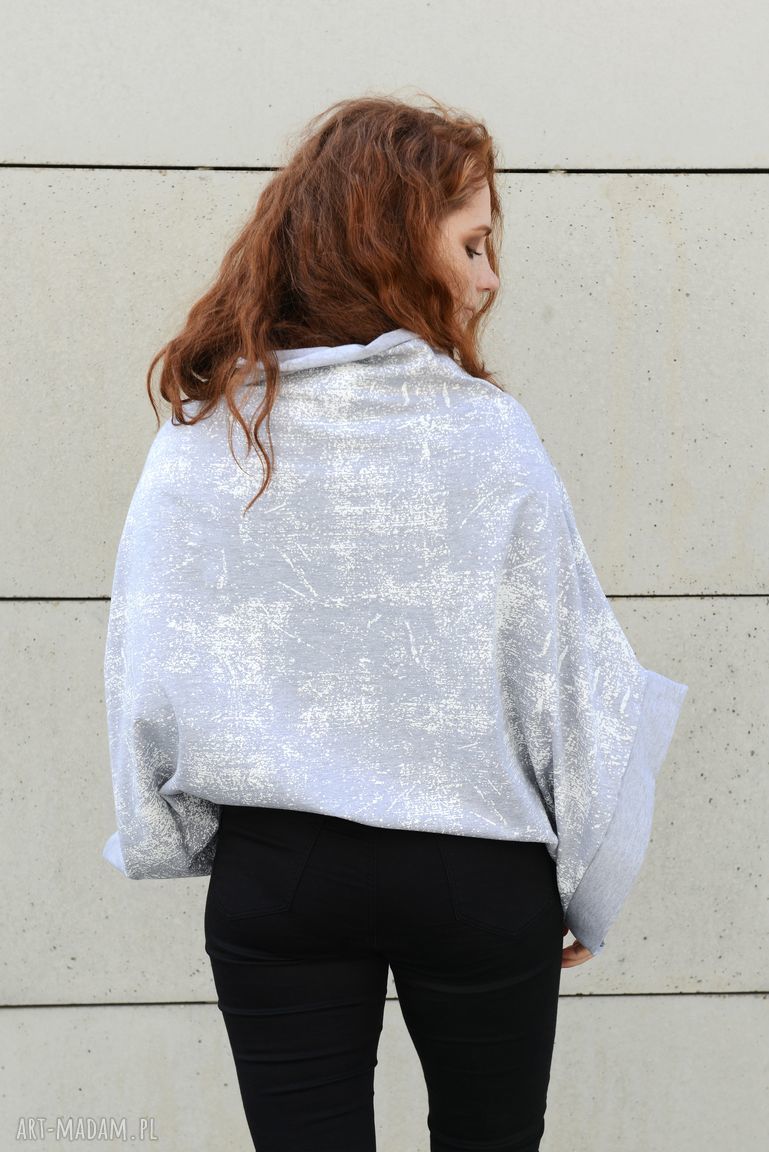 Bluzka luźna kimono z dzianiny - handmade