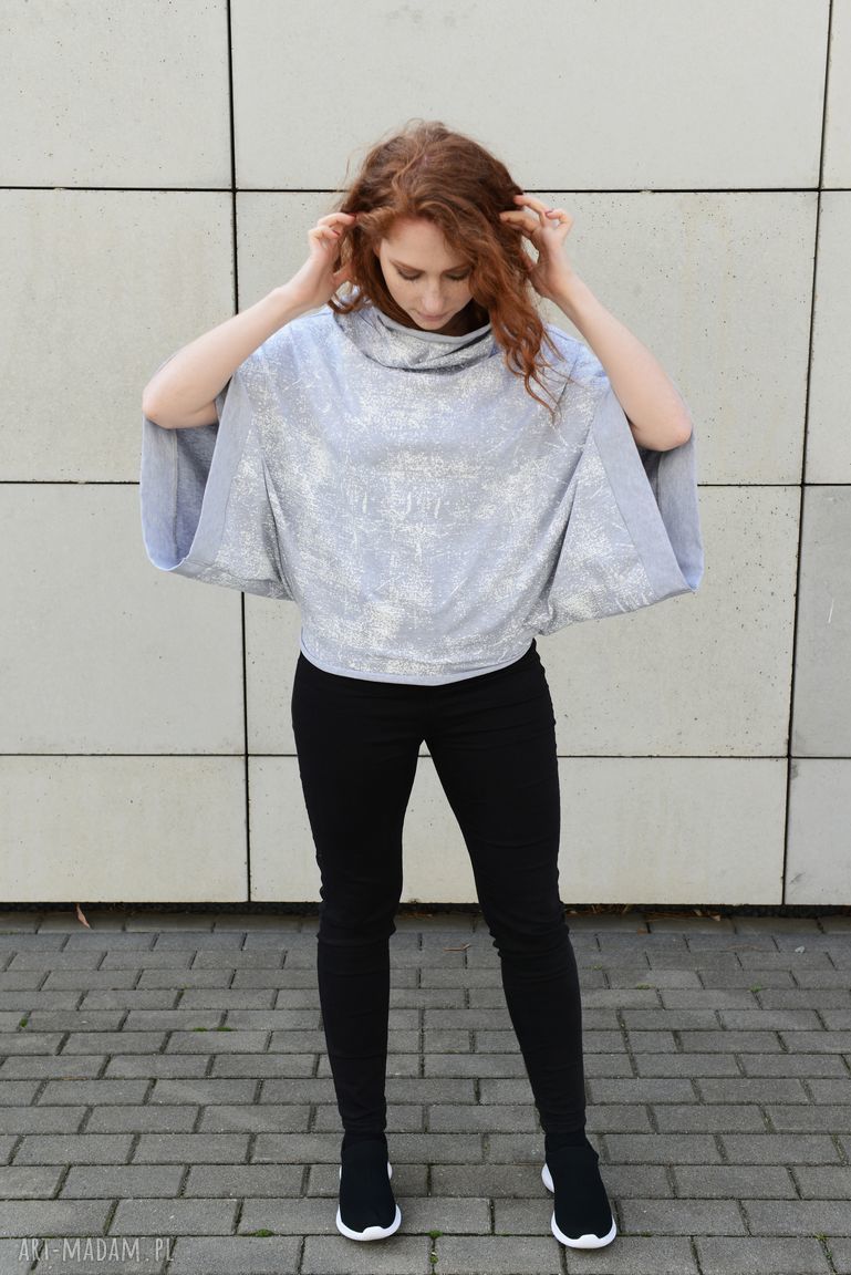 Bluzka luźna kimono z dzianiny - handmade
