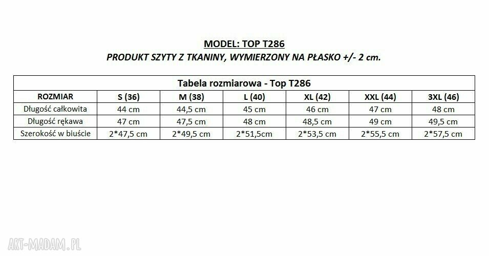 Czarna bluzka w stylu topu z rękawem 3/4 Tessita T286