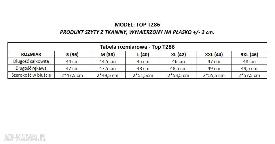 Biała bluzka handmade w stylu topu z rękawem 3/4 T286