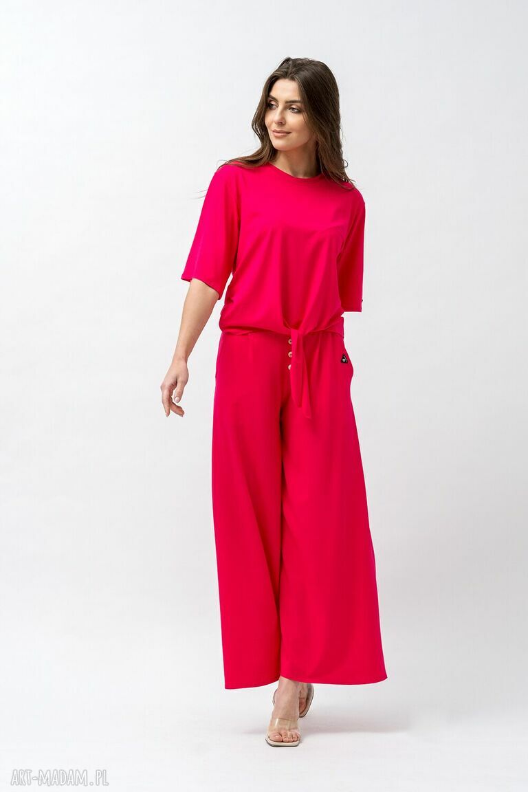 bluzki: BLUZKA WIĄZANA ANABELL FUKSJA hand made