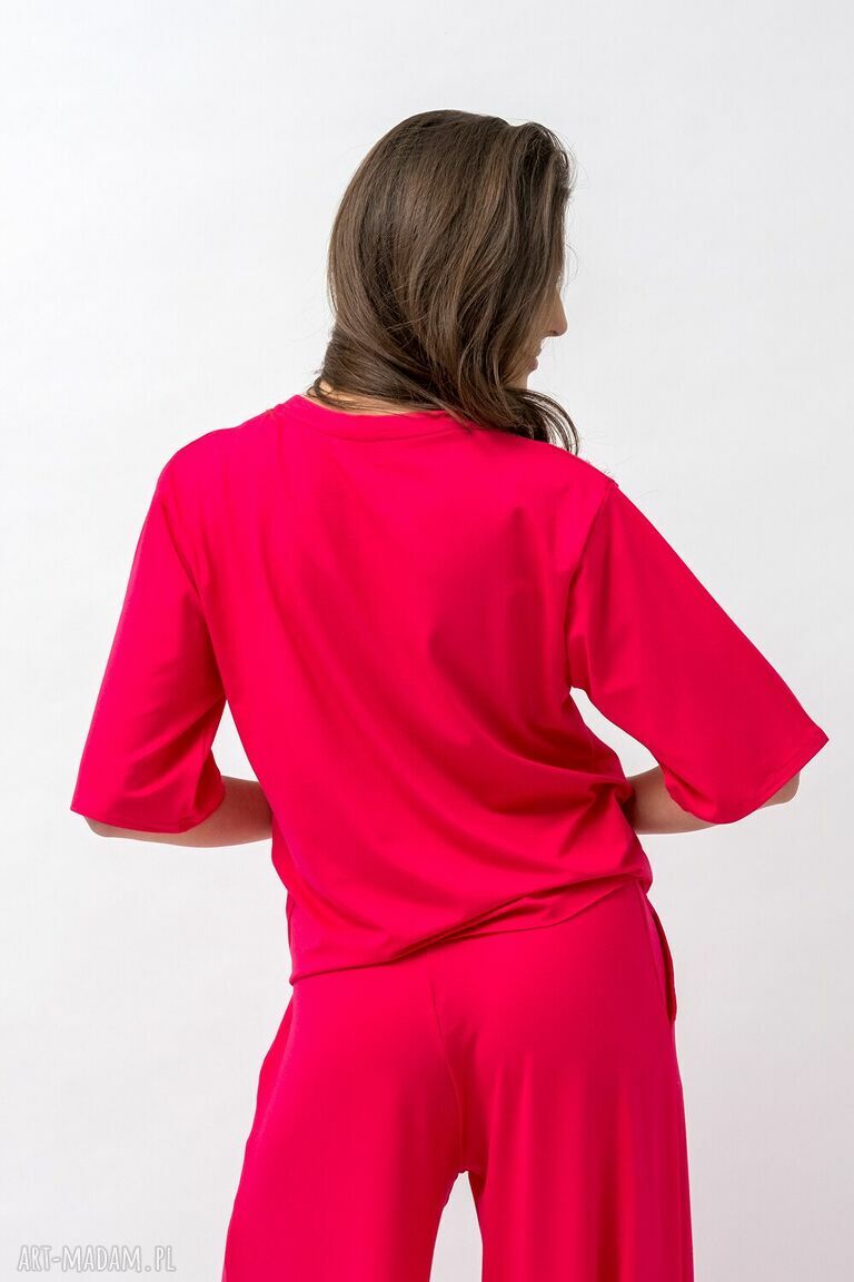 bluzki: BLUZKA WIĄZANA ANABELL FUKSJA hand made