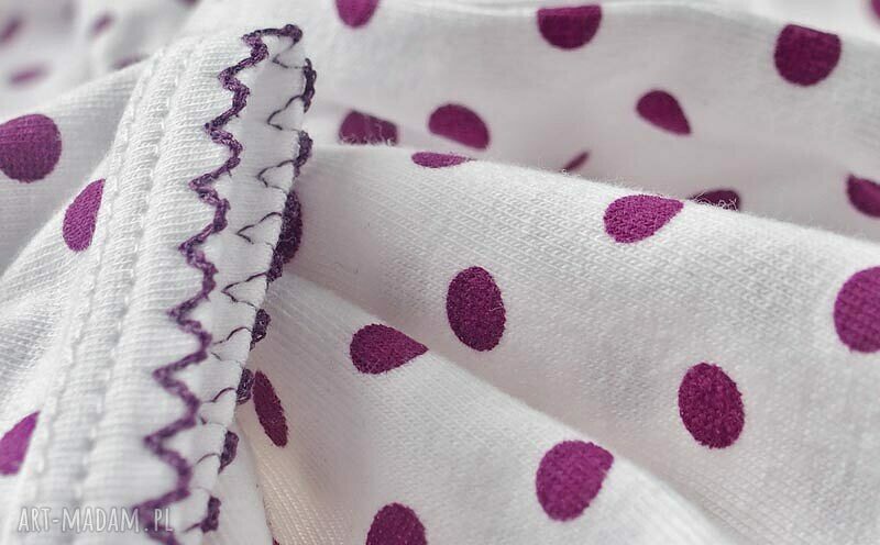 Białe body dziecięce Milka w fioletowe groszki - dla dziewczynki (Tulimi)