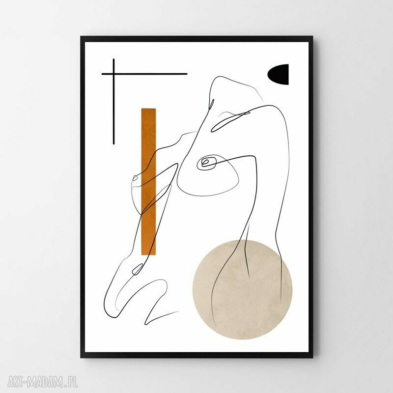 Plakat Body One Line 61x91 cm - kobieca dekoracja do salonu