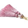 trendy kolczyki srebro pozłacane boho antique pink vol. 3 -