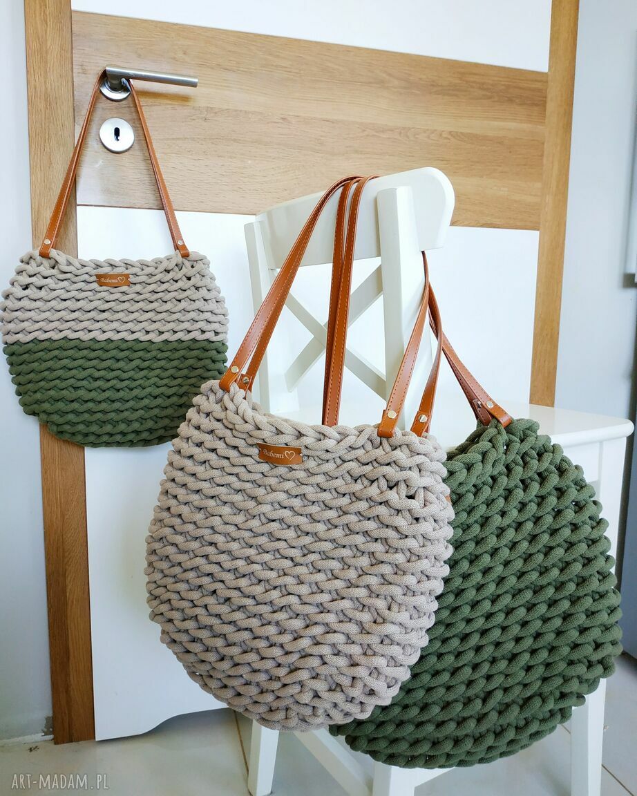 Beżowa torba Boho Wave Bag na ramię - szydełkowana torba na plażę handmade
