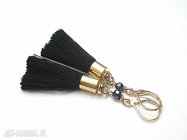 Boho black vol 2017 kolczyki chwosty kryształki wykonane chwostów