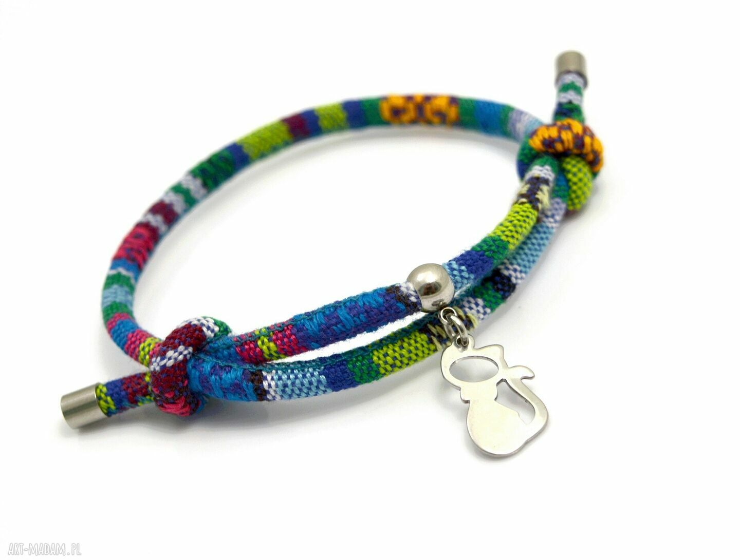 Bransoletka boho AZTEQ regulowana z kotem