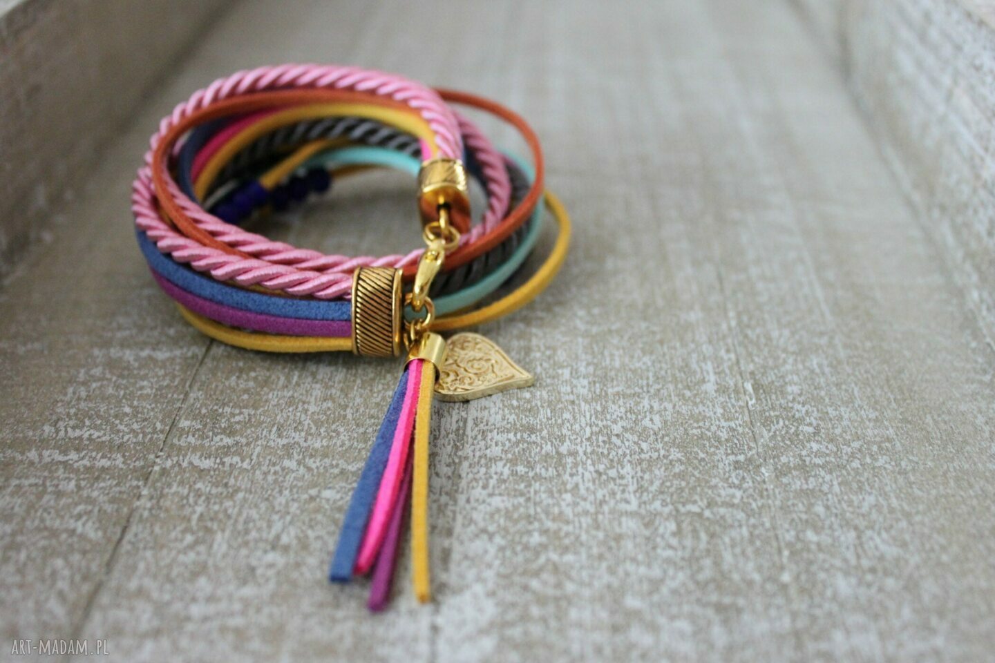 Boho bransoletka z sercem