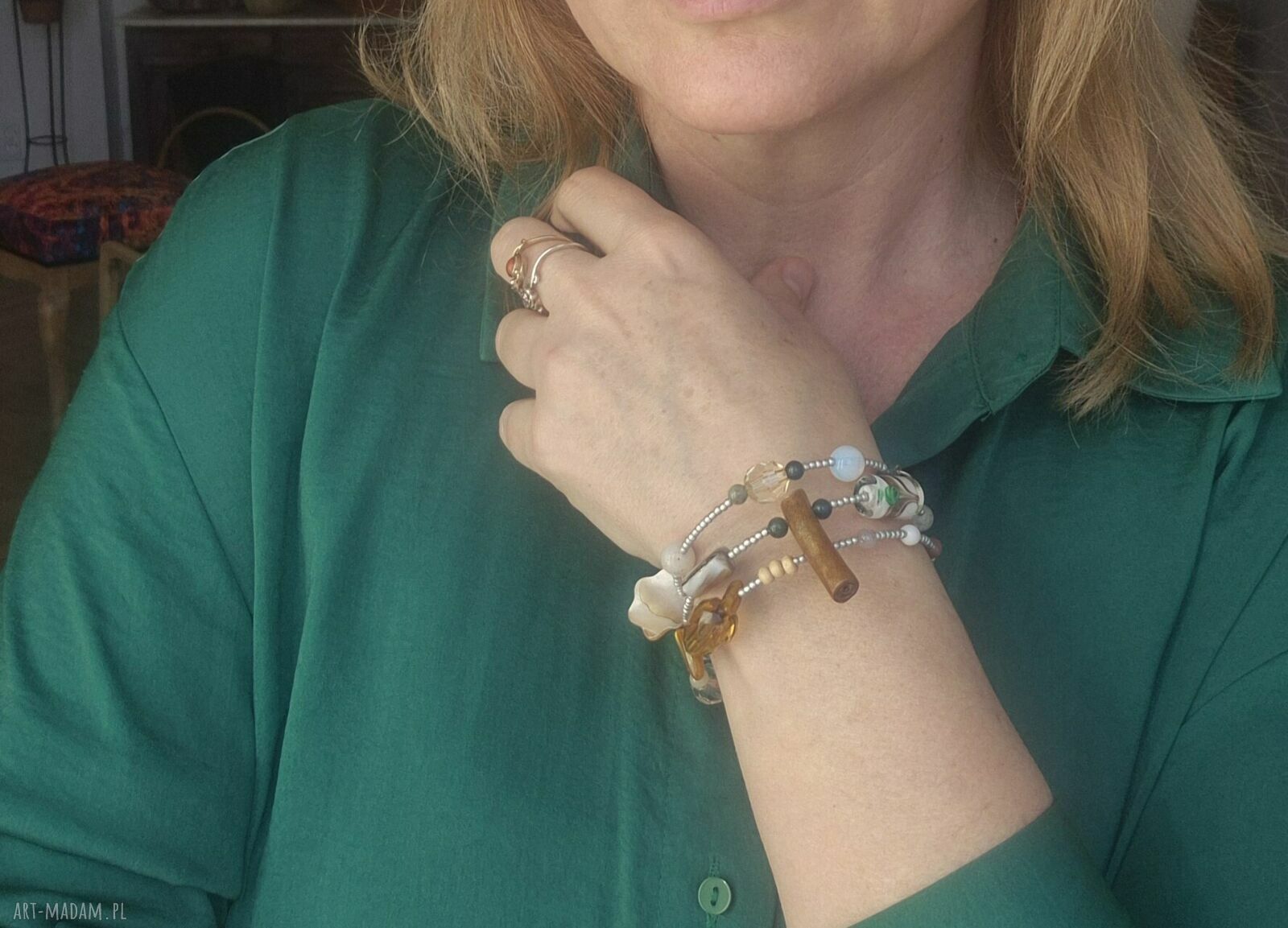 Boho bransoletka uniwersalna Box X1 - ręcznie robiona