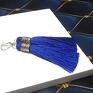 handmade kolczyki boho cobalt