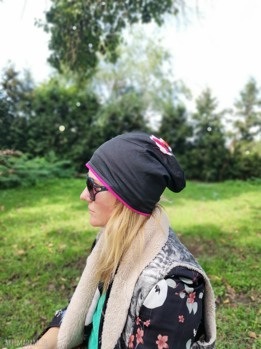 Czapka boho codzienna na podszewce - rozmiar uniwersalny