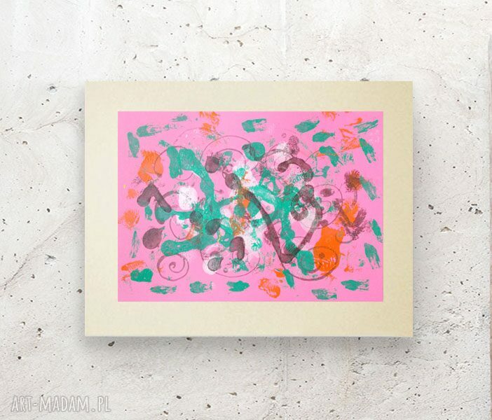 Boho grafika na ścianę 30x40 - abstrakcyjny rysunek do loftu i nowoczesnych wnętrz