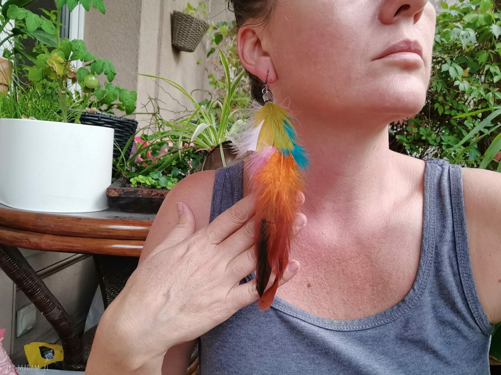 Długie kolczyki boho Frida - folk, etno i kolorowy charakter