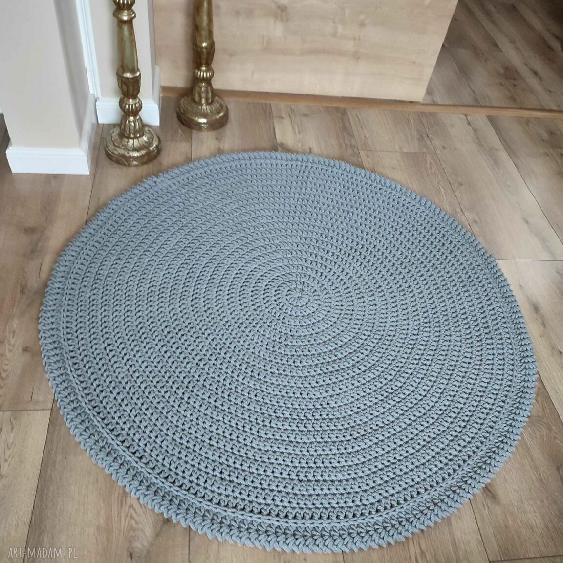 Dywan boho szydełkowy ze sznurka 120 cm