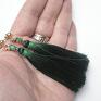 chwosty kolczyki boho emerald -