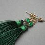 zielone kolczyki boho emerald -