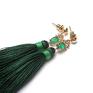 unikatowe kolczyki boho emerald -