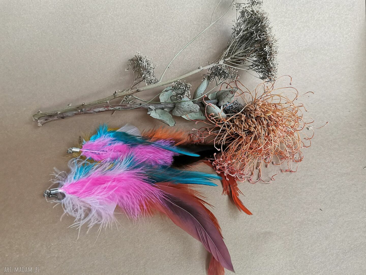Długie kolczyki boho Frida - folk, etno i kolorowy charakter