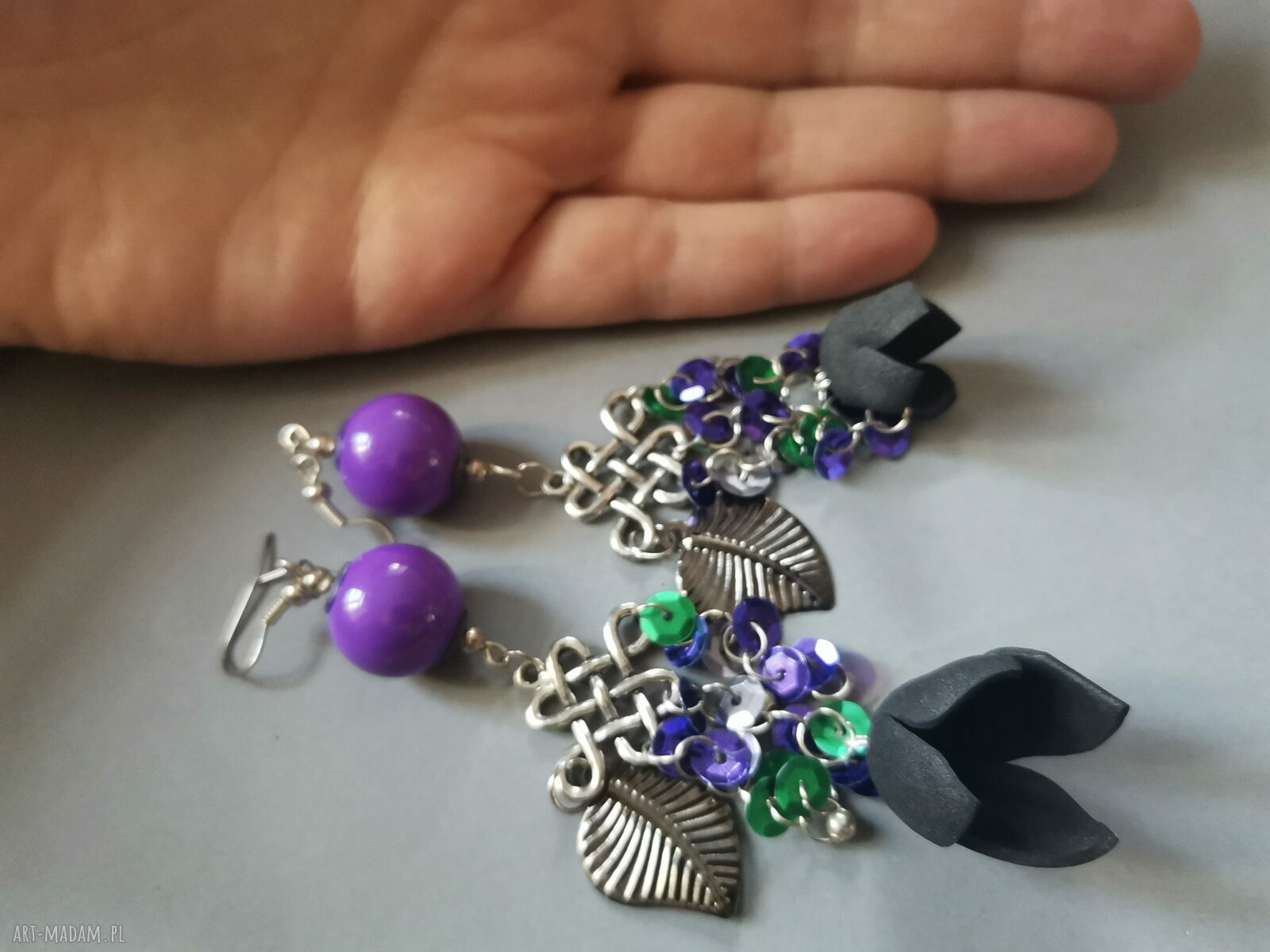 Kolczyki boho w hipisowskim stylu - frędzle Ruda Klara (box x1)