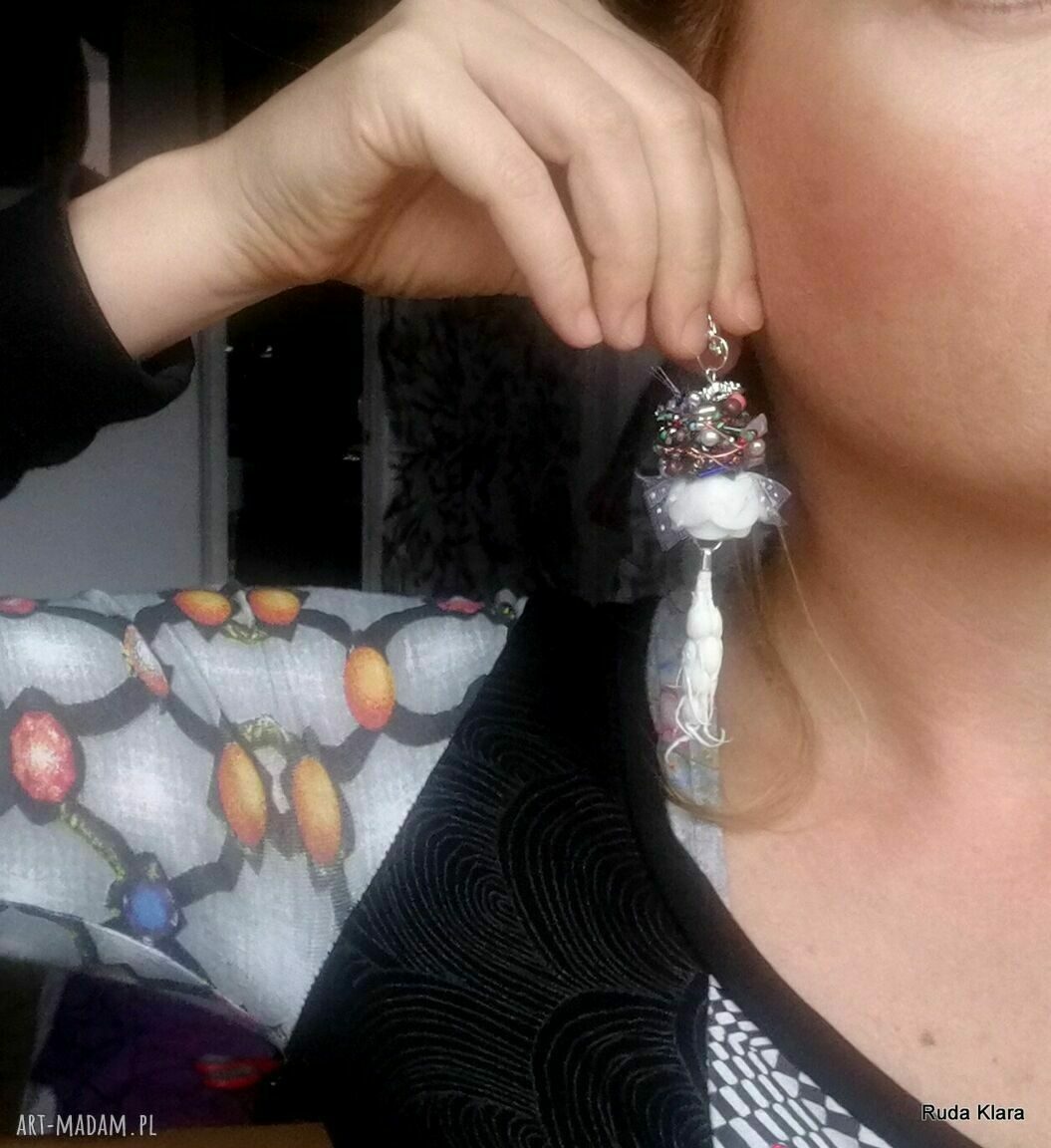 Klipsy boho duże etno folk wiszące (box x1) - Ruda Klara