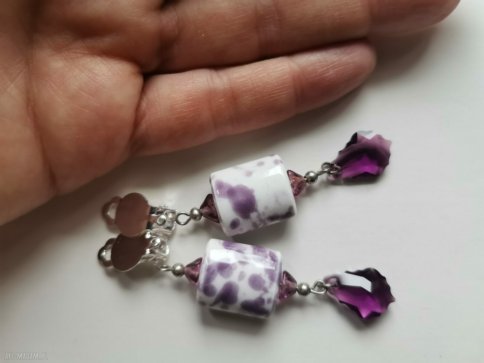 Klipsy boho Frida F1 - lekkie i efektowne pióra
