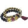 hand made bransoletki boho /gold and burgund/ 05 04 18/duo