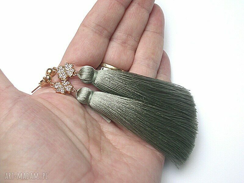 Boho Herbal vol. kolczyki chwosty ręcznie robione