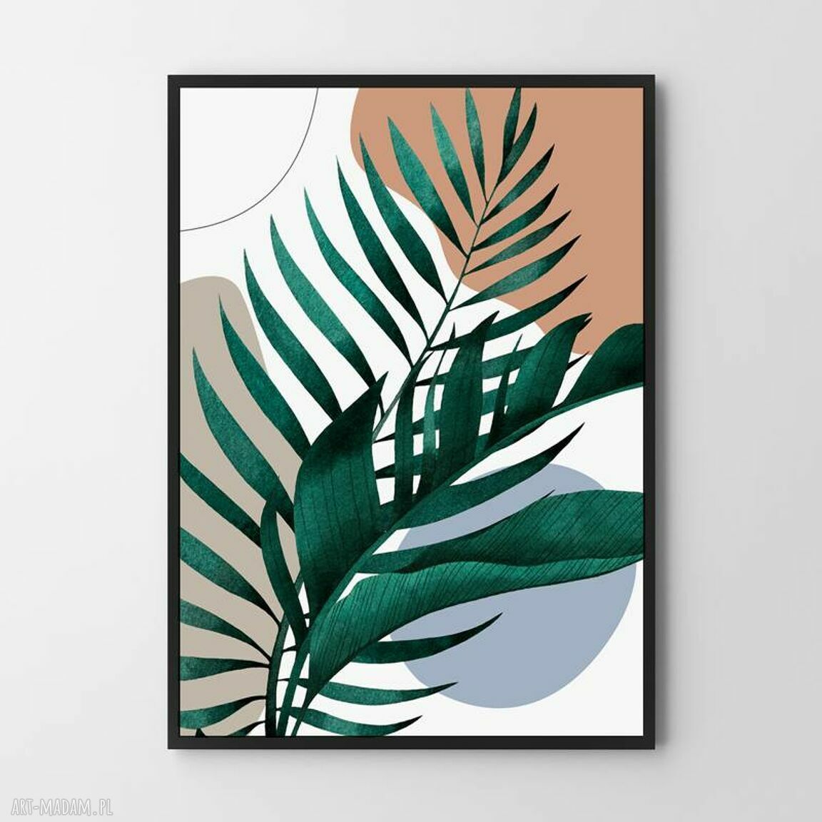 Boho liście #3 - plakat 40x50 cm na prezent