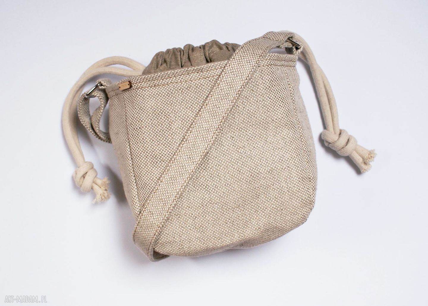 Mikro iks plecionka len Handmade
