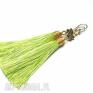 handmade kolczyki boho /neon green/