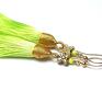 zielone kolczyki srebro boho /neon green/ -