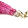 gustowne kolczyki boho pink -