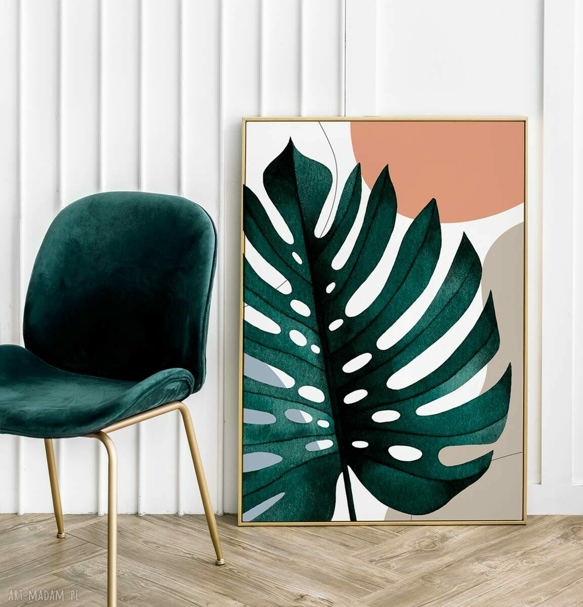 Plakat Boho Liście #2 Monstera - format 61x91 cm