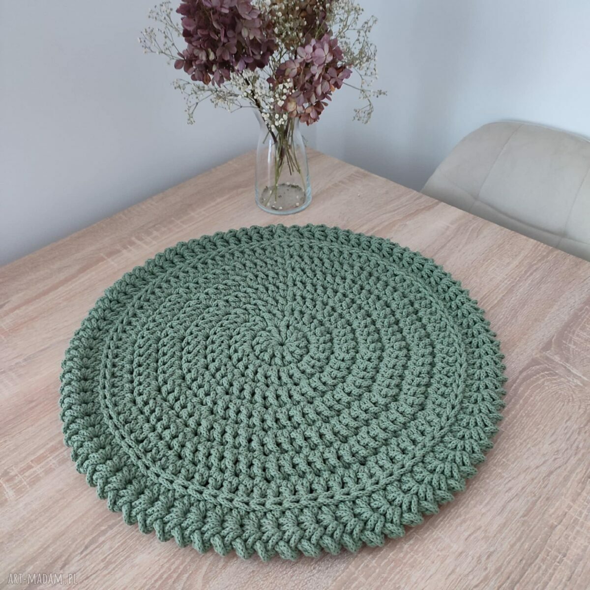 Boho podkładka szydełkowa ze sznurka 50 cm