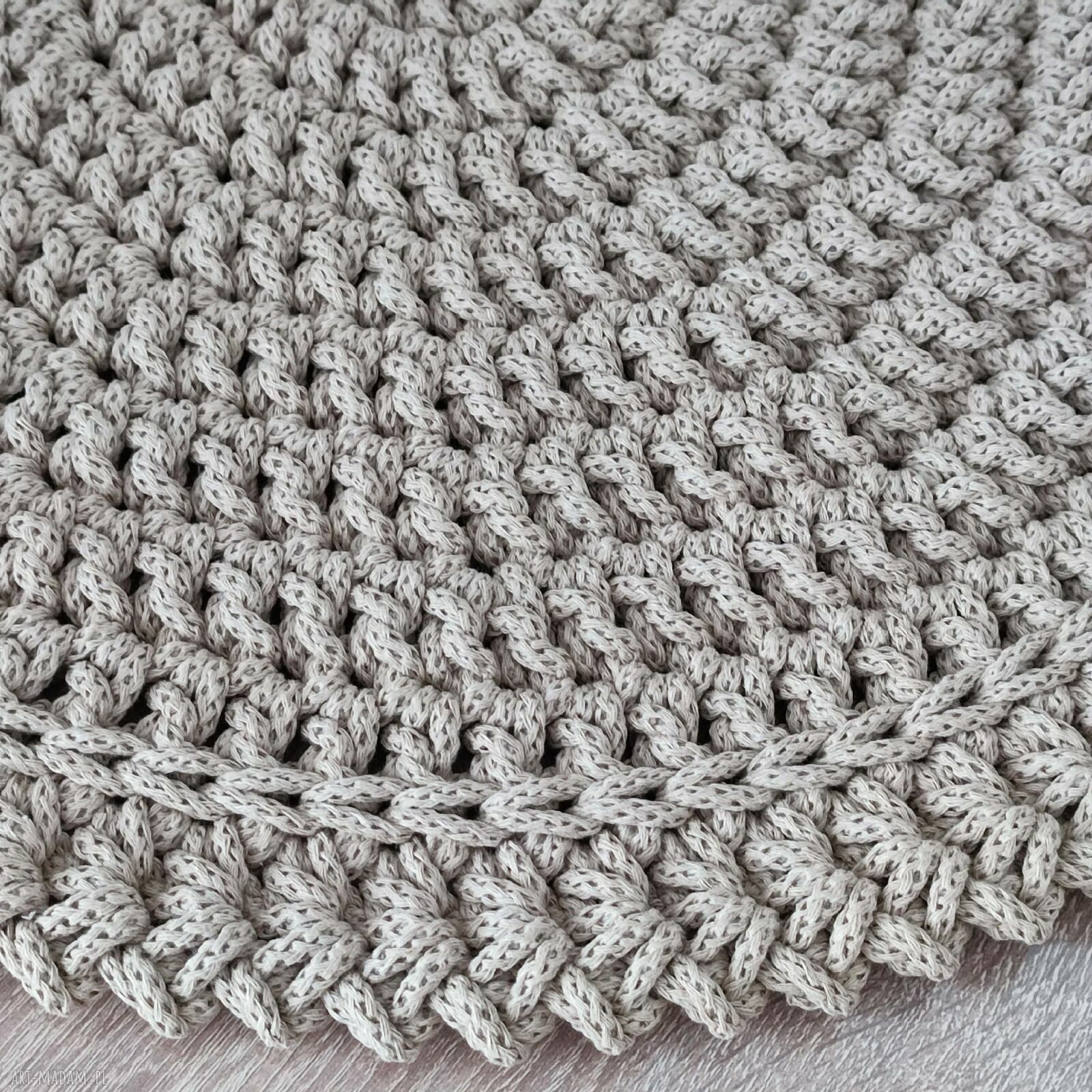 Podkładka boho szydełkowa 55 cm ze sznurka bawełnianego