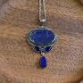 handmade wisiorki posrebrzany ozdobny wisiorek z lapisem lazuli i tanzanitem #617