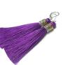 handmade kolczyki boho purple