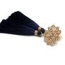 gustowne kolczyki chwosty boho / rosette navy /04.04.2018/