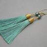 zielone kolczyki srebro boho /sea green/ vol. 2 -