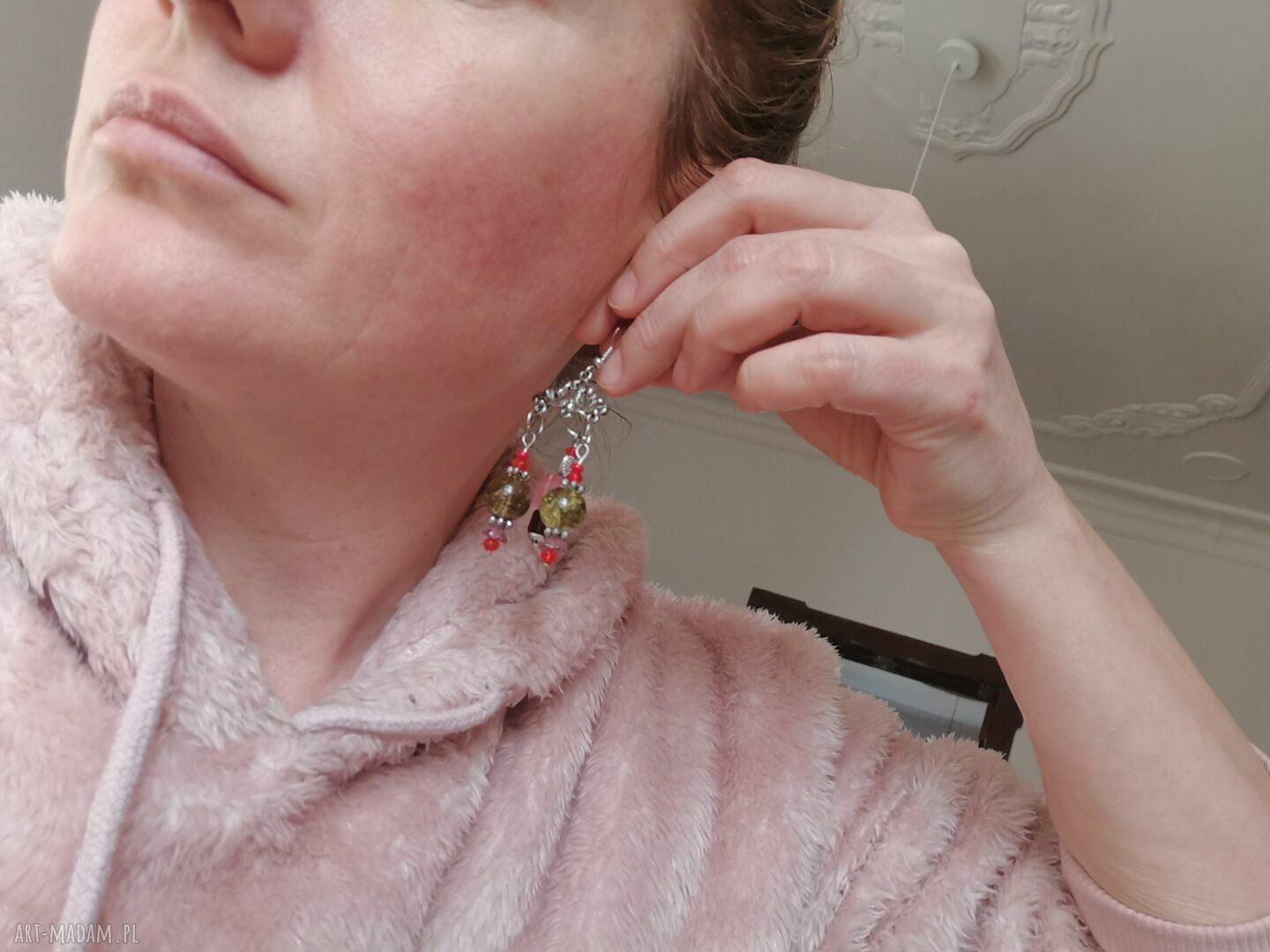 Kolczyki boho w hipisowskim stylu - kolorowe frędzle (box m1)