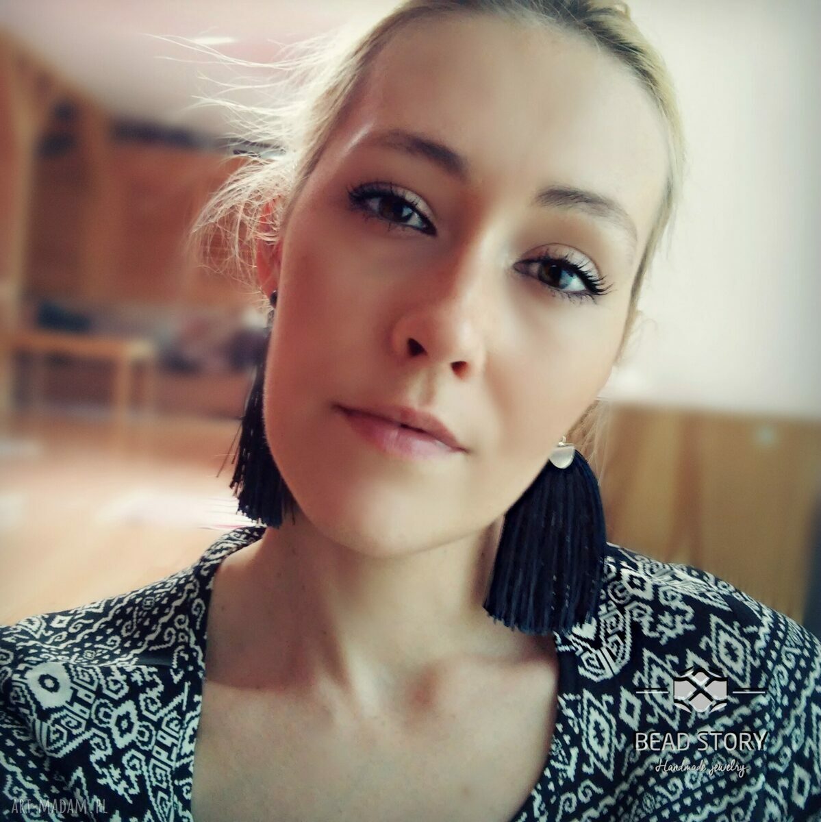 Kolczyki boho chic czarne