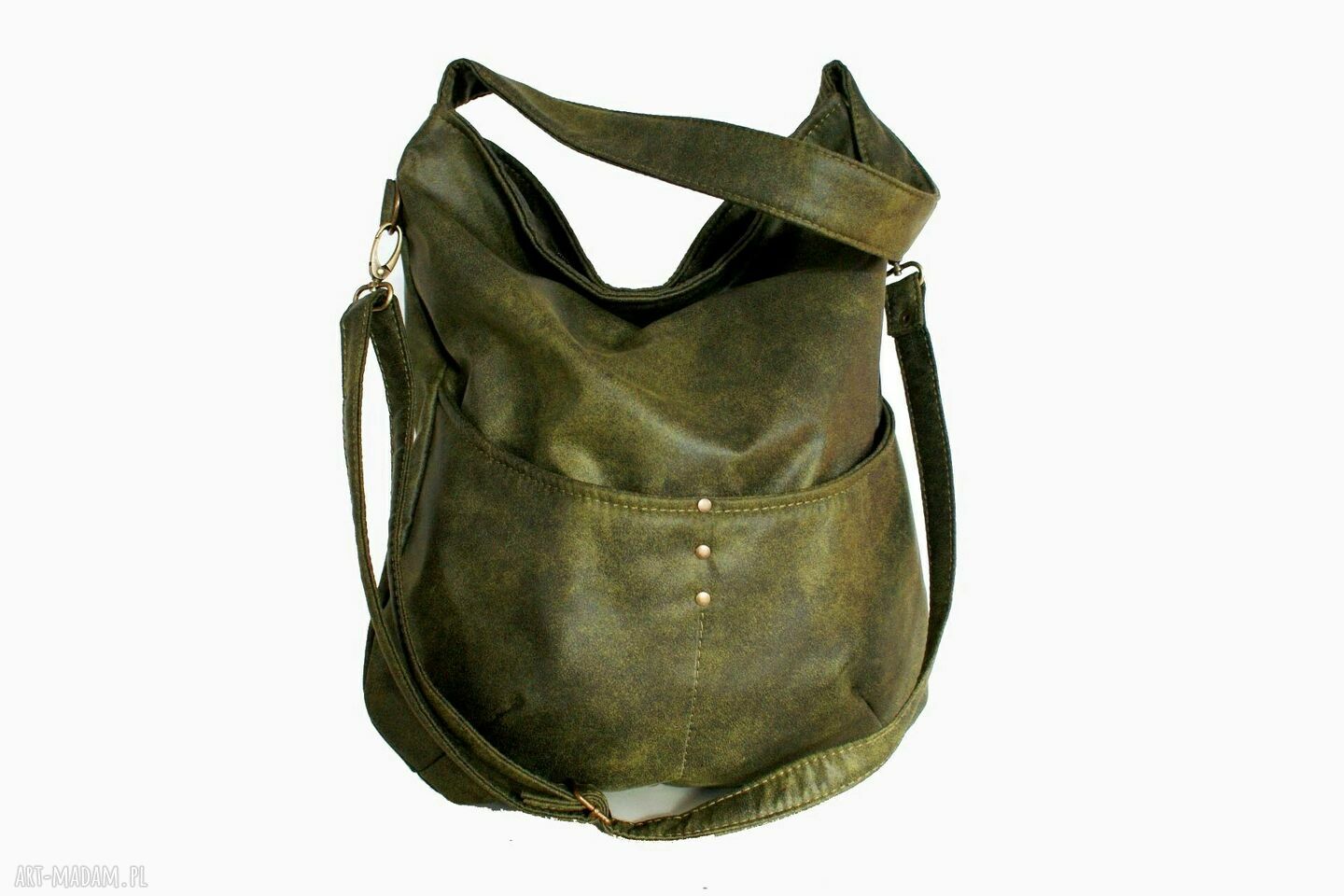 Workówka zieleń bag torebka torba vegan hobo boho zgrabna bardzo