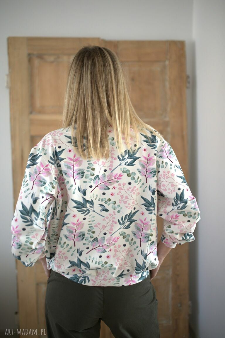 Bomberka oversize herbal jasne - luźny krój i miękka bawełna