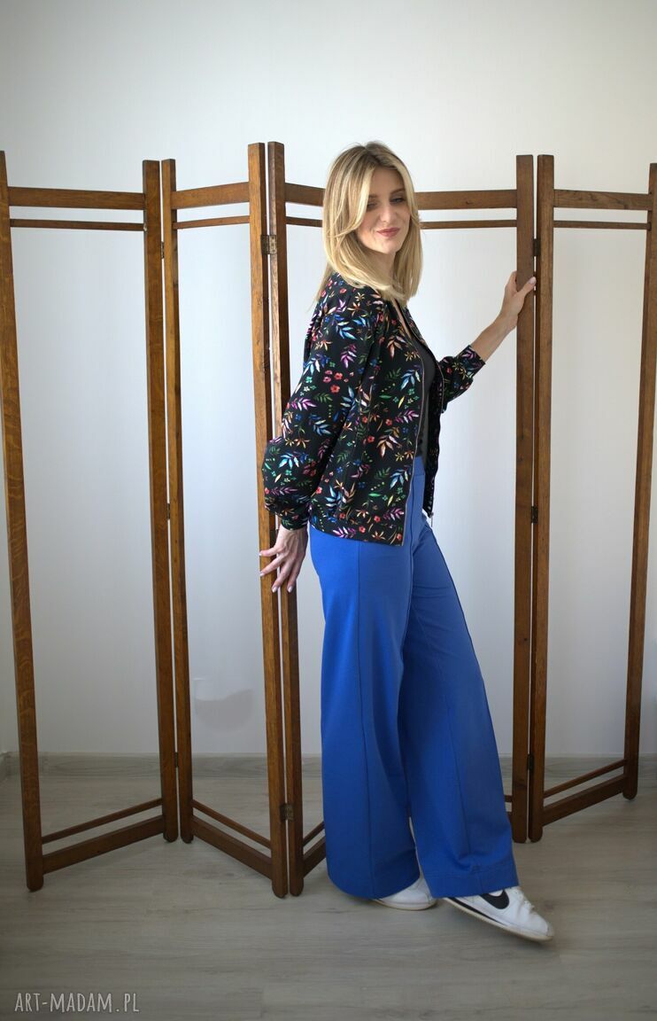 bluzy: Bomberka oversize ciemna łąka Autorskie