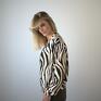 bluzy bomberka oversize zebra